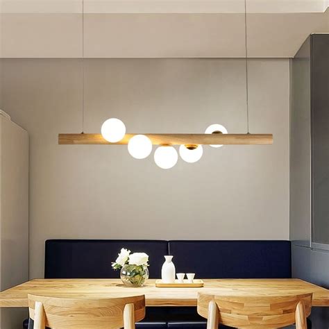 Linearc Modern Linear Kitchen Island Pendant Light Glass Globe 7-Light | Kitchen island lighting ...