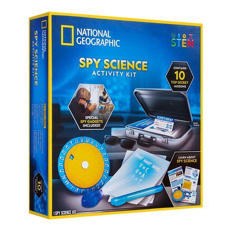 National Geographic Spy Science Activity Kit for Kids, 10-in-1 Secret Missions, STEM Series ...