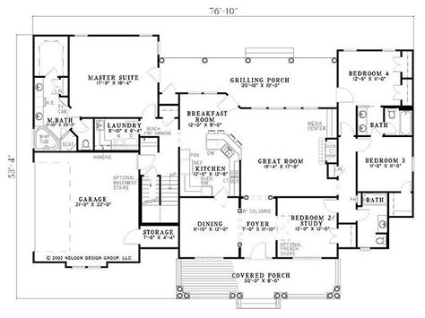 floorplan | Country style house plans, 4 bedroom house plans, Country house plans