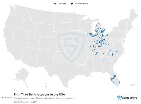 List of all Fifth Third Bank locations in the USA - ScrapeHero Data Store