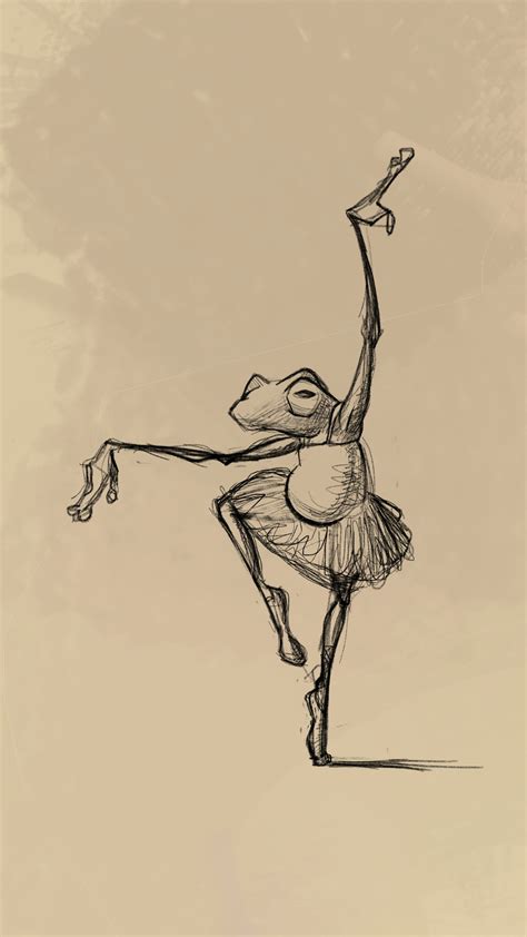 Ballerina Frog : r/Illustration