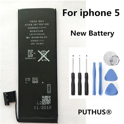 For iphone 5 battery 100% new original 1440mah replacement battery for ...