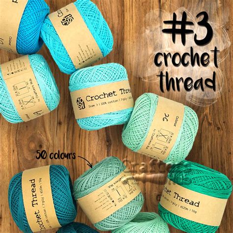 Size 3 crochet thread (Blue) 50g 100% cotton | Lazada Singapore