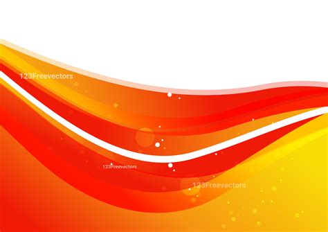 Red and Yellow Wave Background with Space for Your Text Design