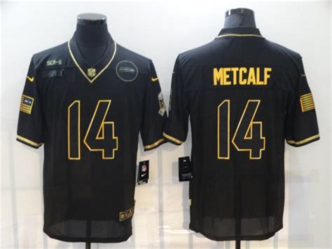 Seattle Seahawks #14 DK Metcalf 2020 Black Gold Salute To Service Limited Jersey|SEAHAWKS14BGSTS ...