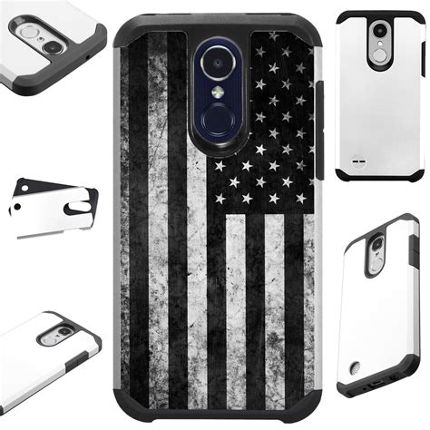 For LG Phoenix 4 | Phoenix 3 Case Hybrid TPU Fusion Phone Cover (Gray ...