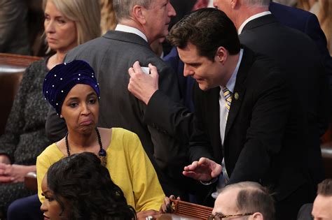 Ilhan Omar's Reaction When Approached by Matt Gaetz Goes Viral - Newsweek