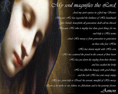 The Magnificat Canticle of Mary the Song of Mary Gospel of Luke English ...