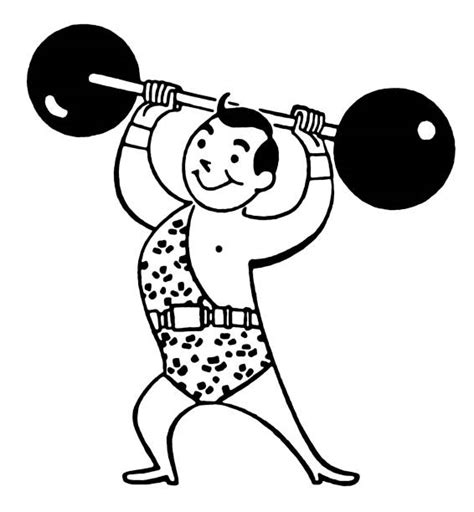 Weight Lifting Black And White Illustrations, Royalty-Free Vector ...