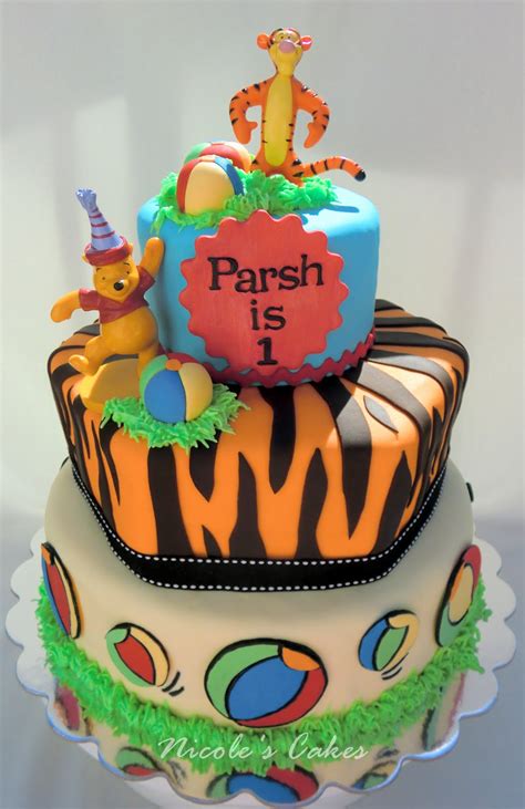 Confections, Cakes & Creations!: 'Tigger and Pooh': 1st Birthday Cake