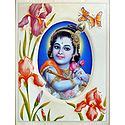 Makhan Chor Krishna - Glitter Poster