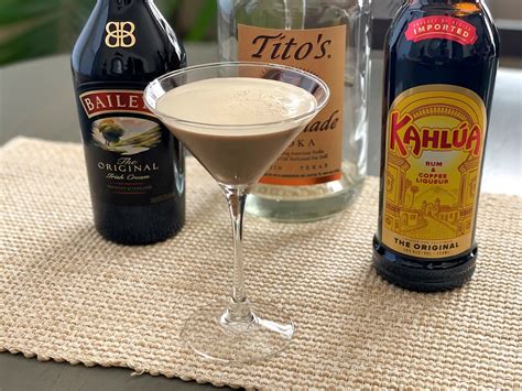 Irish Cream Espresso Martini | Baileys Kahlua Vodka Cocktail