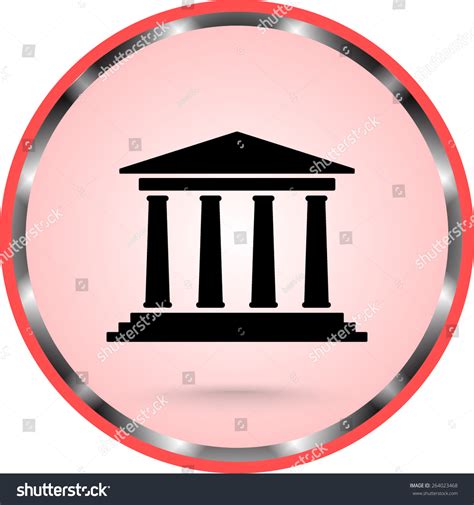 Bank Building Sign Icons Vector Illustration Stock Vector (Royalty Free) 264023468 | Shutterstock