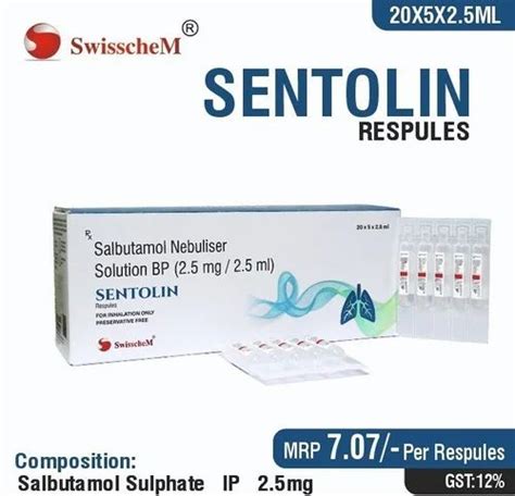 Salbutamol Nebulizer Solution Bp, Strength: 2.5 mg at Rs 707/pack in Panchkula