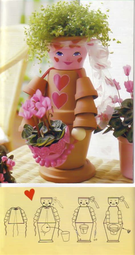 Clay flower pot crafts – 25 cute designs and painting ideas