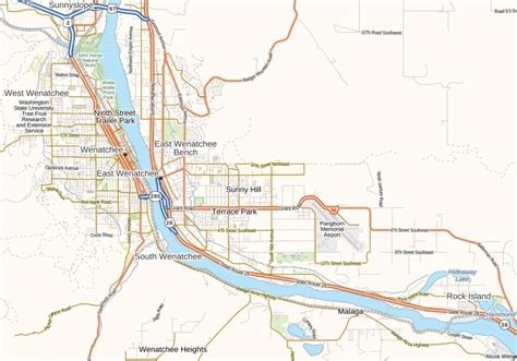 Pangborn Memorial Airport Map, Washington