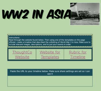 WW2 in Asia Timeline by Tori Zieger | TPT