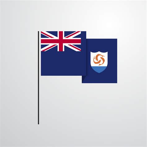 Anguilla waving Flag design vector 14209925 Vector Art at Vecteezy