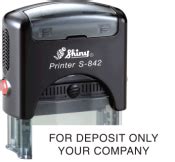 Bank Deposit Stamps, Check Endorsement Rubber Stamps - Fast