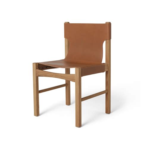 Henrik Dining Chair in cherry wood with Full Grain Leather Seat | Leather dining chairs modern ...