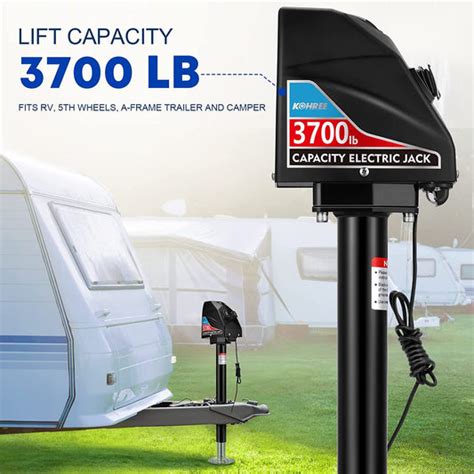 Kohree 12V Electric Trailer Jack | Lifts Up to 4000lbs with Ease