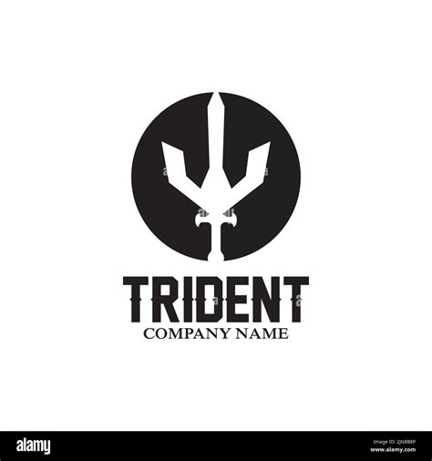 Trident Logo Template Vector Icon Design, god war weapon, spear power of the ocean Stock Vector ...