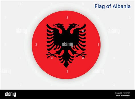 High detailed flag of Albania. National Albania flag. Europe. 3D illustration Stock Vector Image ...