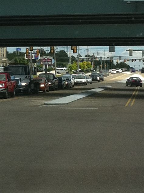 This intersection is ridiculous. The use of the yellow lines on either side of the median is ...