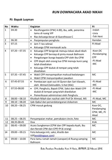 Rundown Wedding Organizer – bintangutama69.github.io