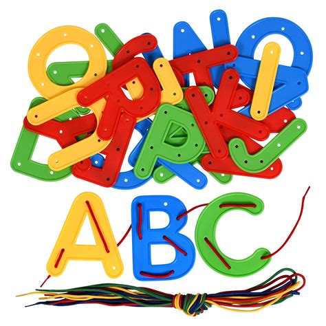 Buy READY 2 LEARN Lacing Alphabet - Uppercase - 26 Letters - 8 Laces ...