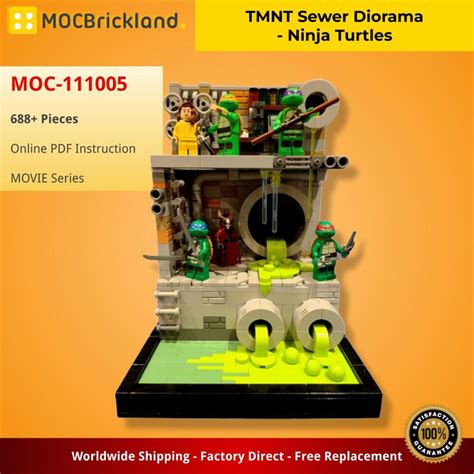 TMNT Sewer Diorama – Ninja Turtles MOC-111005 Movie with 688 Pieces ...