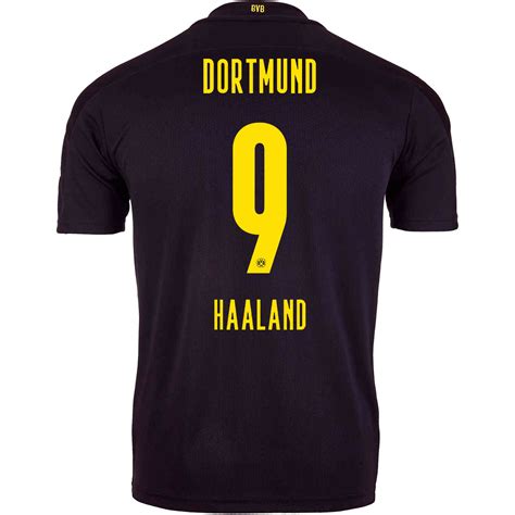 2020/21 PUMA Erling Braut Haaland Borussia Dortmund Away Jersey - SoccerPro