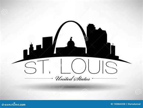 Vector Graphic Design of St. Louis City Skyline Stock Vector ...