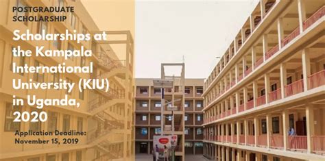 Scholarships at the Kampala International University (KIU) in Uganda, 2020