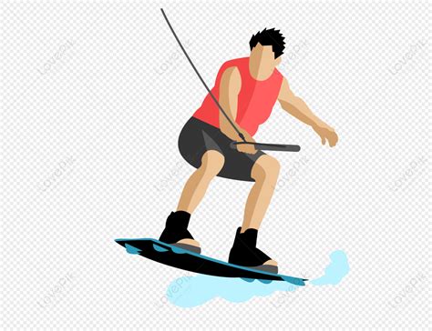 Man water skiing on one ski Royalty Free Vector Clip Art - Clip Art Library