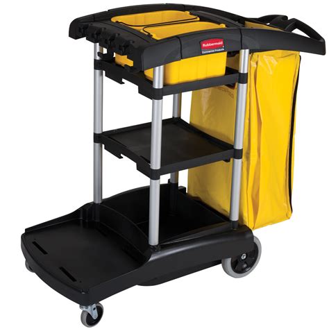 Rubbermaid FG9T7200BLA High Capacity Janitor Cart