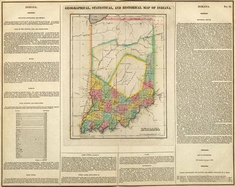 Old Historical City, County and State Maps of Indiana