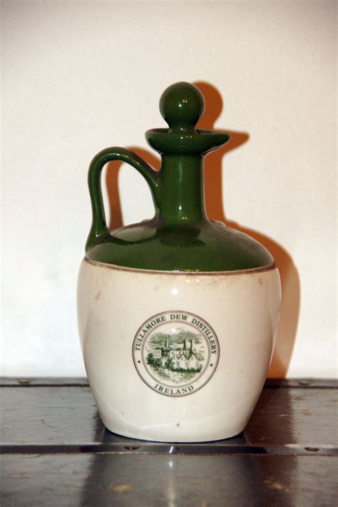 Tullamore Dew Whiskey Jug Bottle Earthenware Irish Ceramic Vintage Kitsch