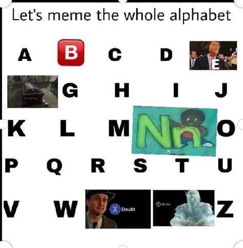 Meme alphabet : r/memes