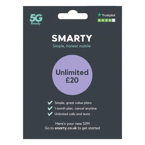 SMARTY Sim Unlimited Data for £20 | Iceland Foods