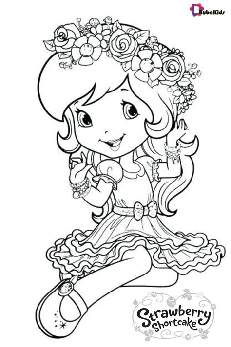 Free printable coloring page strawberry shortcake. - BubaKids.com