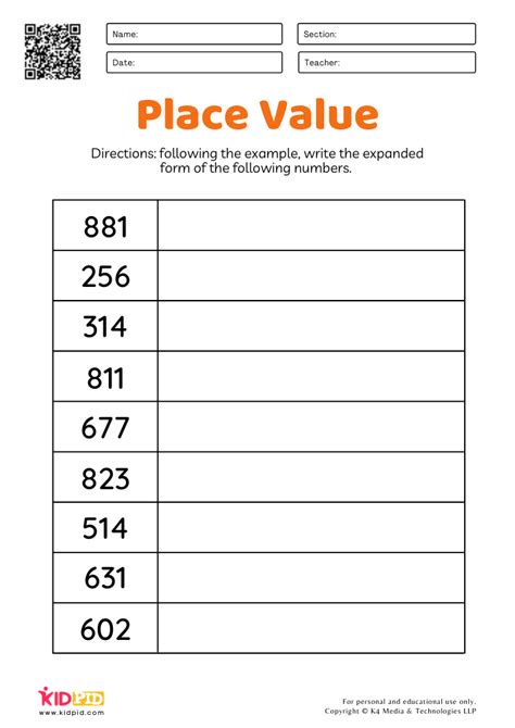 Math Expanded Form Worksheets for Grade 2 - Kidpid