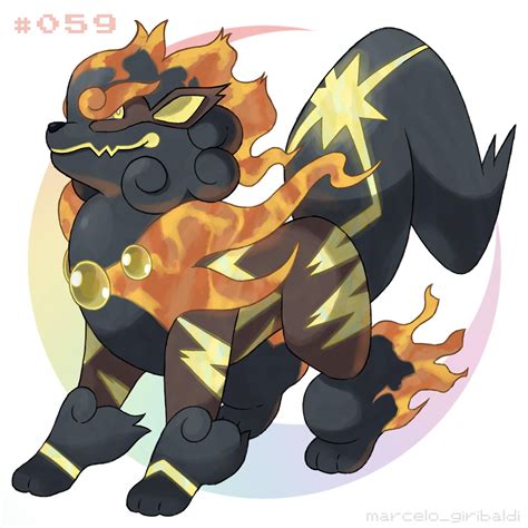 [OC] I gave Arcanine a fire/electric Mega-Evolution : r/pokemon