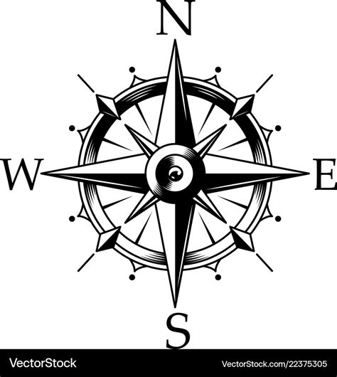 Nautical Compass Vector