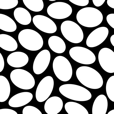 Ovals black and white abstract seamless vector pattern 11568026 Vector ...