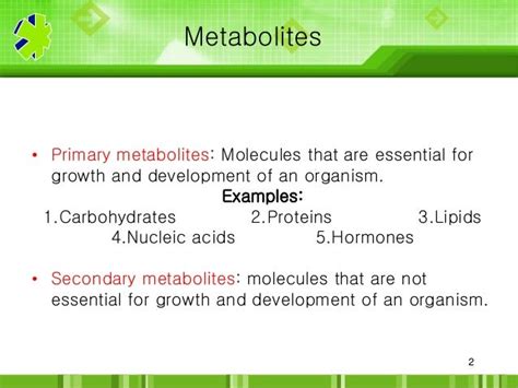 Secondary metabolites