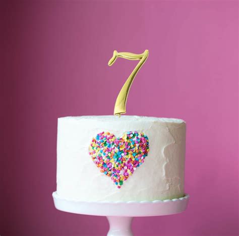 GOLD Cake Topper Numbers - Itty Bitty Cake Toppers