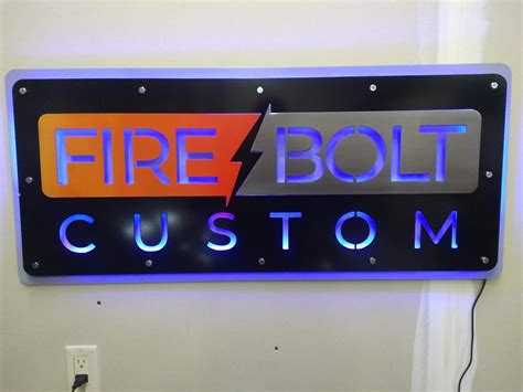 LED Lighted Metal Sign | Double Panel | Home or Business | Logo | Custom | Made in USA | Free ...