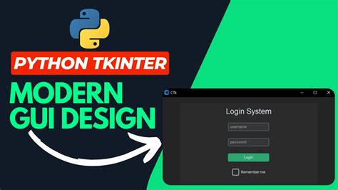 How to create Modern GUI Design in Python tkinter | Modernize your login app with custom tkinter ...