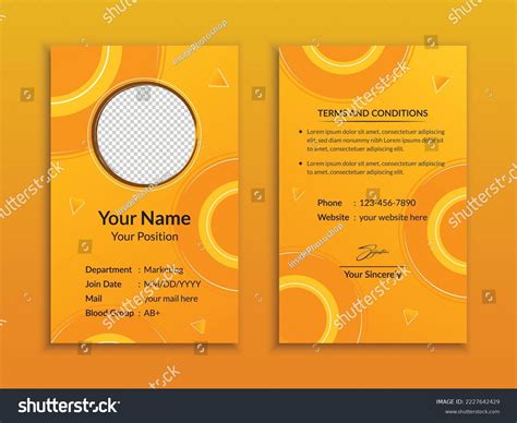 Abstract Identification Or Id Card Template Design Fo - vrogue.co